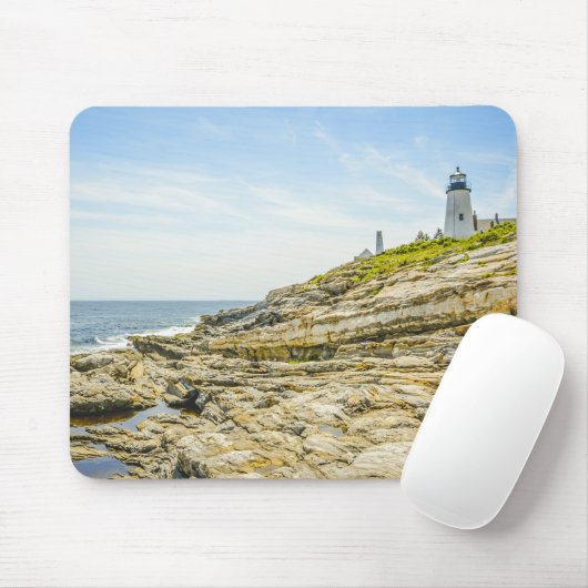 Pemaquid Point Maine Lighthouse and Ocean Mousepad (Mit Mouse)