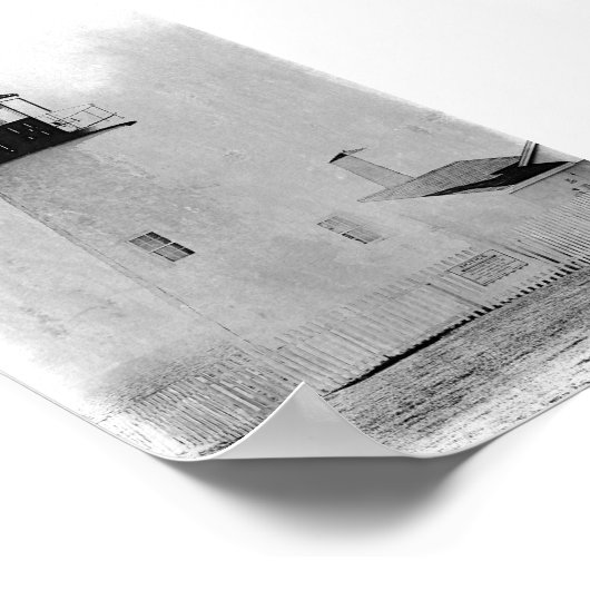 Pemaquid Point Maine Lighthouse B&W Poster Print (Ecke)