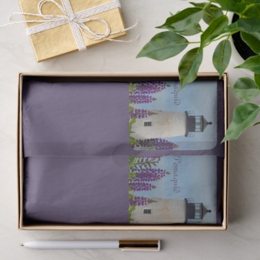 Pemaquid Point Plum Lighthouse Decoupage Seidenpapier (Geschenk)