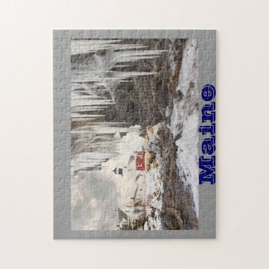 Pemaquid Punkt-Leuchtturm auf der Küste von Maine Puzzle (Vertikal)