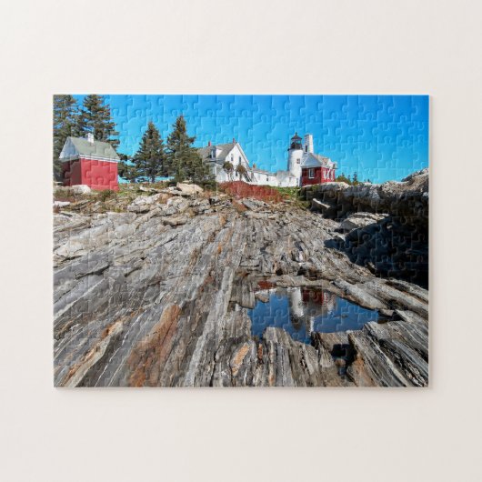 Pemaquid Punkt-Leuchtturm, Bristol Maine Puzzle (Horizontal)