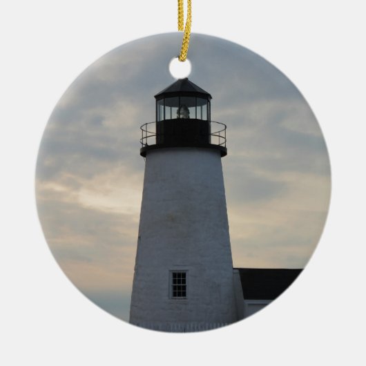 Pemaquid Punkt-Leuchtturm Keramikornament (Vorne)