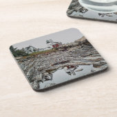 Pemaquid Punkt-Leuchtturm-Korken-Untersetzer Getränkeuntersetzer (Linke Seite)