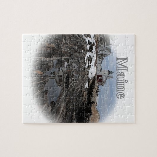 Pemaquid Punkt-Leuchtturm Maine Puzzle (Horizontal)