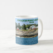 Pemaquid Punkt-Leuchtturm, Maine-Tasse Kaffeetasse (VorderseiteRechts)