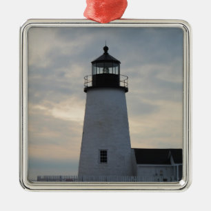 Pemaquid Punkt-Leuchtturm Silbernes Ornament