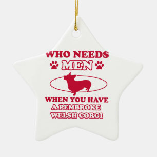 Pembdroke Waliser Corgi-Mamaentwurf Keramik Ornament