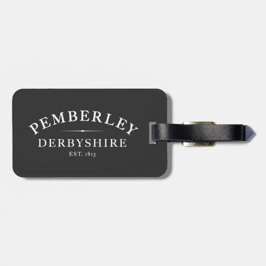 Pemberley Derbyshire Jane Austen Gepäckanhänger (Rückseite horizontal)