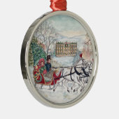 Pemberley Sleigh Ride - Jane Austen Ornament Aus Metall (Rechts)