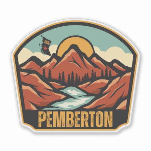 Pemberton, British Columbia Aufkleber (Vorderseite)