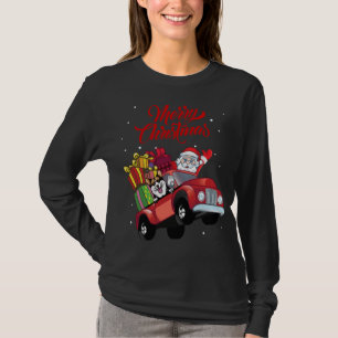 Pembrach walisisches Corgi mit dem Weihnachtsmann T-Shirt
