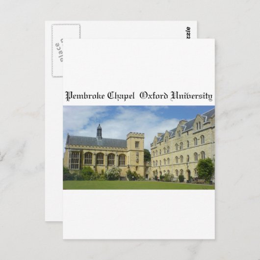 Pembroke Chapel Oxford University Postkarte (Vorne/Hinten)