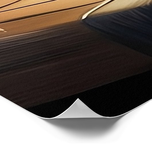 Pembroke Corgi Drink a Beer im Pub Poster (Ecke)