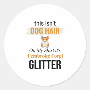 Pembroke Corgi Glitter Lustiges Hunde-Liebhaber-De Runder Aufkleber