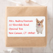 Pembroke Corgi Name Rücksendeadresse Mailing Label (Insitu)