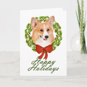 Pembroke Corgi Weihnachtskarte Feiertagskarte