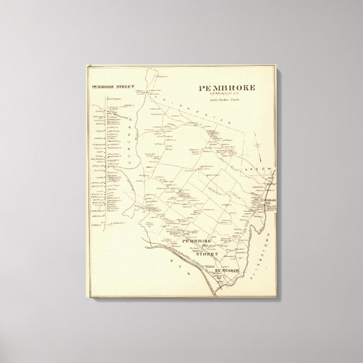 Pembroke, Merrimack Leinwanddruck (Vorderseite)