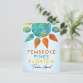 Pembroke Pines Florida Sunshine Postkarte (Stehend Vorderseite)