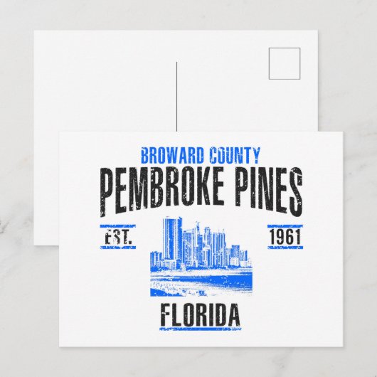 Pembroke Pines Postkarte (Vorne/Hinten)