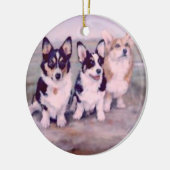 PEMBROKE WALISER CORGI-ORNAMENT KERAMIKORNAMENT (Links)