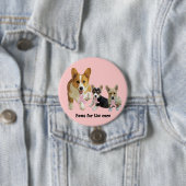 Pembroke-Walisercorgi-Brustkrebs-Knopf Button (Beispiel)