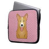 Pembroke-Walisercorgi-Cartoon Laptopschutzhülle (Vorderseite Links)