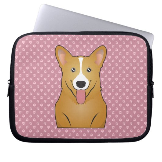 Pembroke-Walisercorgi-Cartoon Laptopschutzhülle (Vorderseite)