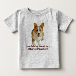 Pembroke-Walisercorgi-glückliches Baby T-shirt