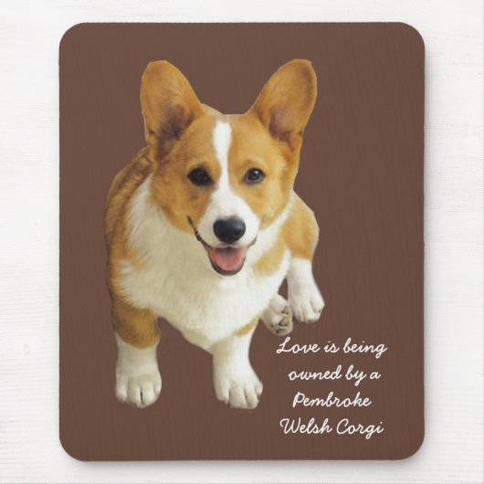 Pembroke-WaliserCorgi glückliches Mousepad (Vorne)