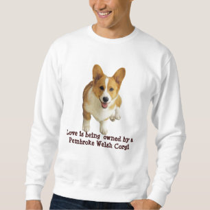 Pembroke-Walisercorgi-glückliches UnisexSweatshir Sweatshirt