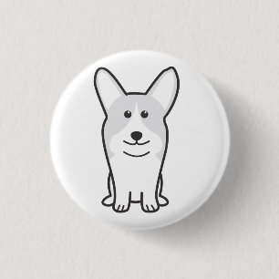 Pembroke-Walisercorgi-HundeCartoon Button