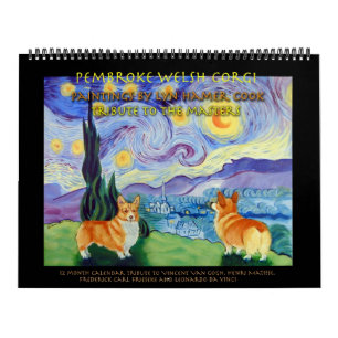 Pembroke-Walisercorgi-Kalender beherrscht Tribut Kalender