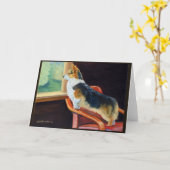 Pembroke-WaliserCorgi Karte (Gelbe Blume)