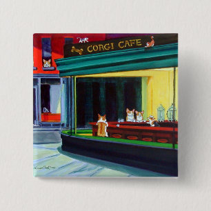 Pembroke-Walisercorgi-Knopf Button