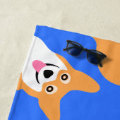 Pembroke-Walisercorgi-kundenspezifischer Strandtuch (Beispiel)