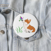 Pembroke-WaliserCorgi mit Schmetterling Button (Beispiel)
