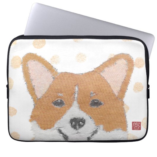 Pembroke-WaliserCorgi, modern Laptopschutzhülle (Vorderseite)
