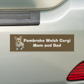 Pembroke-Walisercorgi-niedlicher Autoaufkleber (Auf Auto)