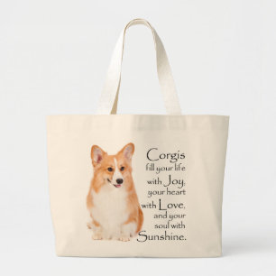 Pembroke-Walisercorgi-Tasche Jumbo Stoffbeutel