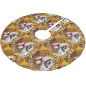 Pembroke-Walisercorgi-Weihnachten Polyester Weihnachtsbaumdecke (Schrägansicht)