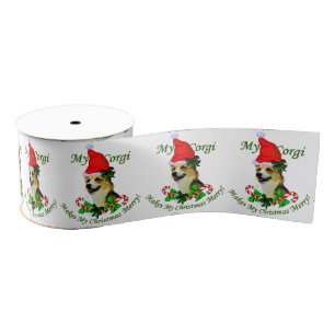 Pembroke-Walisercorgi-Weihnachten Ripsband