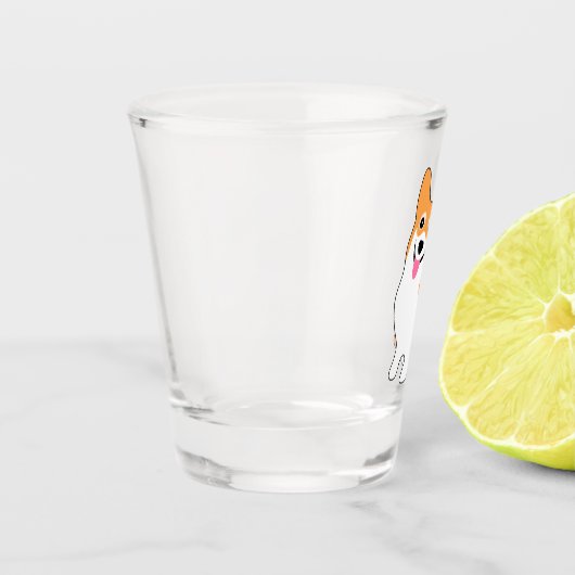 Pembroke-Walisercorgi-Welpe Schnapsglas (Links)