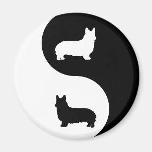 Pembroke-WaliserCorgi Yin Yang Magnet