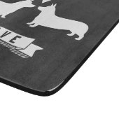 Pembroke-Walisercorgis-Liebe Schneidebrett (Ecke)