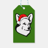 Pembroke welch Corgi Hund mit Weihnachtsfeier Weih Geschenkanhänger (Rückseite)