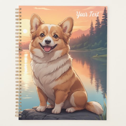 Pembroke Welsh Corgi am See Planer (Vorderseite)