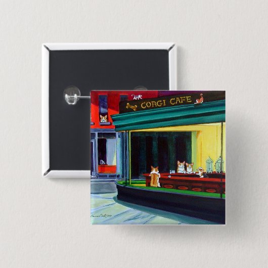 Pembroke Welsh Corgi Button (Vorne & Hinten)