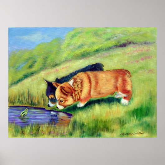 Pembroke Welsh Corgi Canvas Print Poster (Vorne)