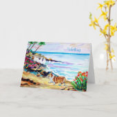 Pembroke Welsh Corgi Card Karte (Gelbe Blume)