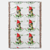 Pembroke Welsh Corgi Christmas Decke (Vorderseite Vertikal)